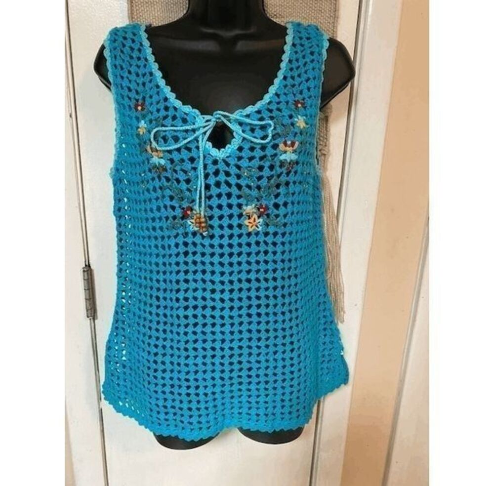 Crochet tank top or swimsuit coverup by Faded Glory